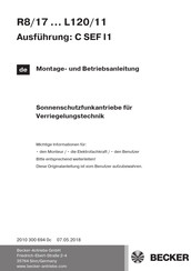 Becker C SEF I1 Montage- Und Betriebsanleitung