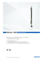 KROHNE BM26A-1000 Serie Technisches Datenblatt