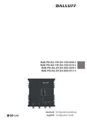 Balluff BAE PS-XA-1W-24-150-610-I Konfigurationsanleitung