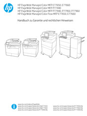 HP PageWide Managed Color MFP P77440 Serie Handbuch Zu Garantie Und Rechtlichen Hinweisen