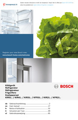 Bosch KFR21 Serie Gebrauchsanleitung