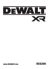 DeWalt XR DCG200NT Bersetzung Der Originalanweisungen