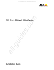 Axis C1004-E Installationsanleitung