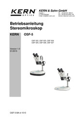 KERN&SOHN OSF 522 Betriebsanleitung