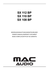 MAC Audio SX 112 BP Bedienungsanleitung