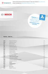 Bosch BGC41 serie Gebrauchsanleitung