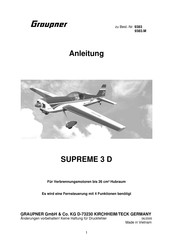 Graupner SUPREME 3 D Anleitung