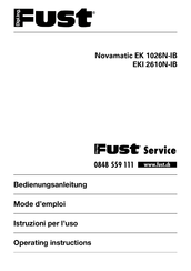 FUST Novamatic EKI 2610N-IB Bedienungsanleitung