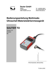 KERN&SOHN Sauter TO Bedienungsanleitung