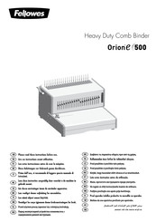 Fellowes Orion-E 500 Anleitung