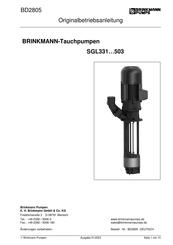 Brinkmann SGL331 503 Serie Originalbetriebsanleitung