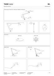 XAL TASK table Montageanleitung