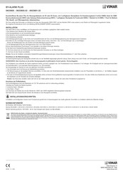 Vimar BY-ALARM PLUS 0K03800.02 Bedienungsanleitung