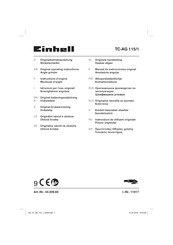 EINHELL TC-AG 115/1 Originalbetriebsanleitung