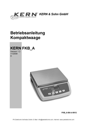 KERN Kern FKB 30K2A Betriebsanleitung