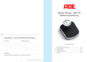 ADE BM 702 Bedienungsanleitung
