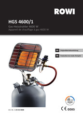 Rowi gaz 4600/1 Originalbetriebsanleitung