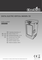 Char-Broil DIGITAL ELECTRIC VERTICAL SMOKER 725 Betriebsanweisungen