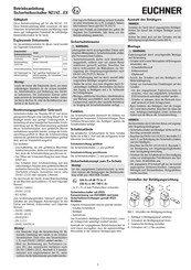 EUCHNER NZ1VZ EX Serie Betriebsanleitung
