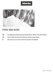 Miele PDW 909 SOM Kurzgebrauchsanweisung