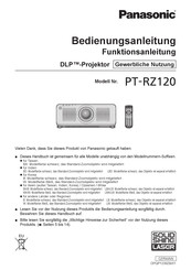 Panasonic PT-RZ120WE Bedienungsanleitung