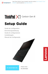 Lenovo ThinkPad X1 Carbon Gen 8 Einrichtungsanleitung