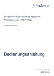 Multitone EkoSecure ATEX-PNG Bedienungsanleitung