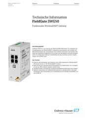 Endress+Hauser FieldGate SWG50 Technische Information