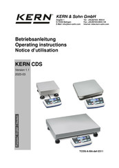 Kern CDS Serie Betriebsanleitung