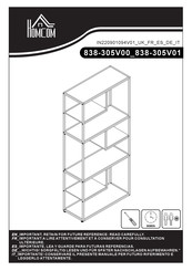 HOMCOM 838-305V01 Bedienungsanleitung