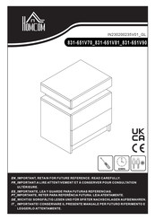 HOMCOM 831-651V90 Bedienungsanleitung