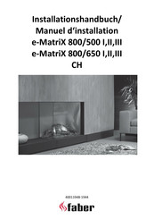 Faber e-MatriX 800/650 II Wärme Installationshandbuch