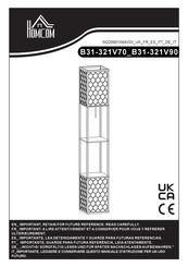 HOMCOM B31-321V90 Bedienungsanleitung