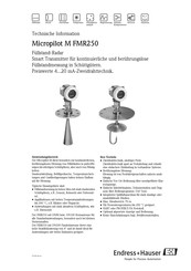 Endress+Hauser Micropilot M FMR250 Technische Information