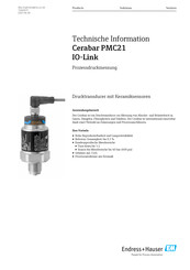 Endress+Hauser Cerabar PMC21 Technische Information