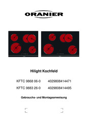 Oranier KFTC 9868 06-0 Gebrauchs- Und Montageanweisung