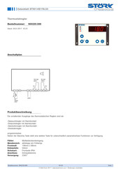 STORK TRONIC 900210.007 Datenblatt & Bedienungsanleitung