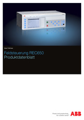 ABB REC650 Produktdatenblatt