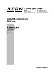 KERN TKFP 15V20M-A Installationsanleitung