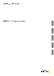 Axis Communications Q7424-R Installationsanleitung