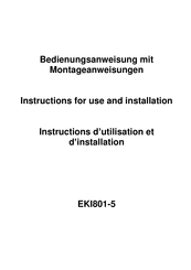 exquisit EKI801-5 Bedienungsanweisung Mit Montageanweisungen