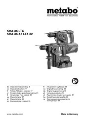 Metabo KHA 36-18 LTX 32 Originalbetriebsanleitung