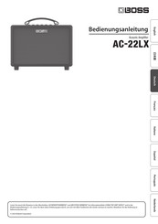 Boss AC-22LX Bedienungsanleitung