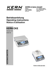 KERN CKE 16k0.1 Betriebsanleitung