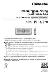 Panasonic PT-RZ120 Bedienungsanleitung