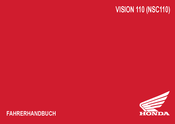 Honda VISION 110 Fahrerhandbuch