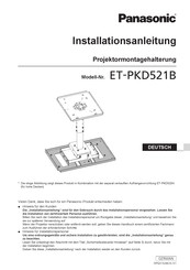 Panasonic ET-PKD521B Installationsanleitung