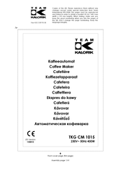 Team Kalorik TKG CM 1015 Bedienungsanleitung