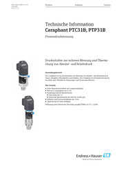 Endress+Hauser Ceraphant PTC31B Technische Information