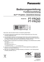 Panasonic PT-FRQ50 Bedienungsanleitung